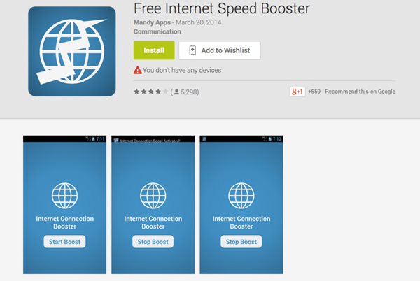 Speed Up Internet in Android